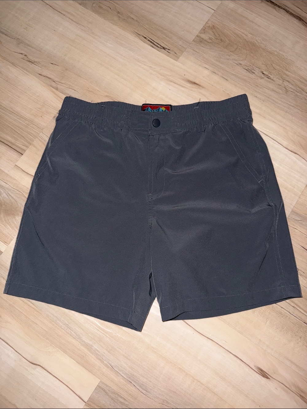Youth Burlebo Gray Elastic Waist Performance Shorts